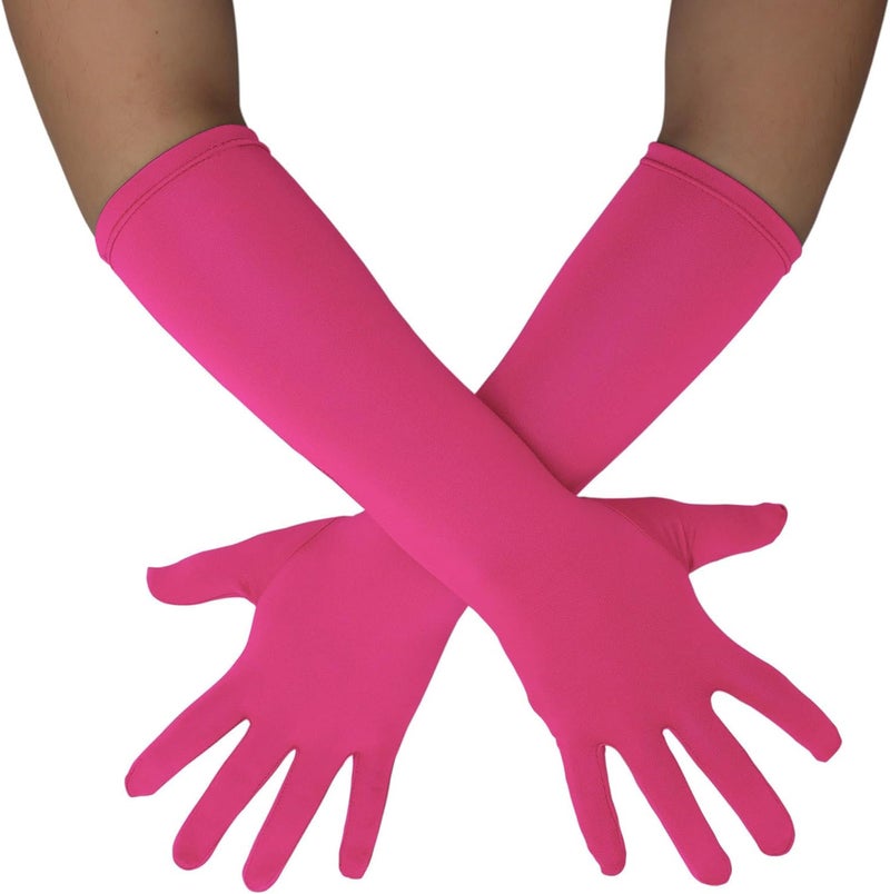 Sheface Men's and Women's 15'' Long Spandex Banquet Party Wedding Gloves - Stretchy Costumes - Image 1
